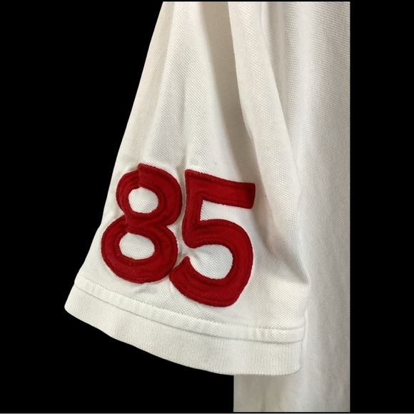 Tommy Hilfiger Cream Polo with Navy and Orange Accents, Size XL - Picture 5 of 10